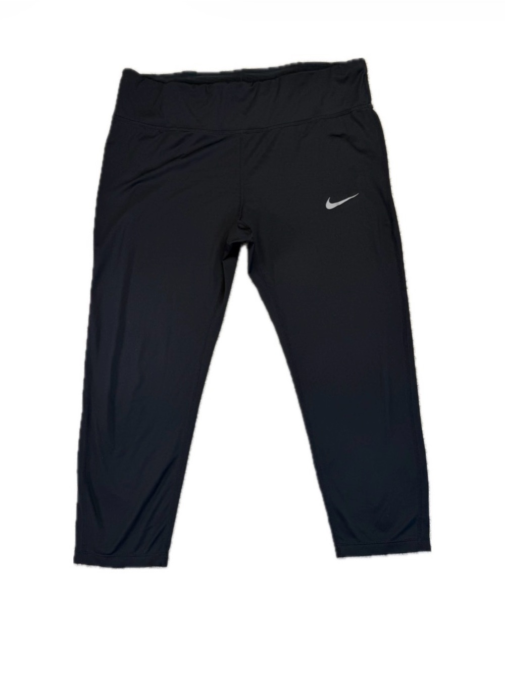 NIKE Women's Dri-Fit Power Essential 3/4 Crop Tights 831657 BLACK - XL